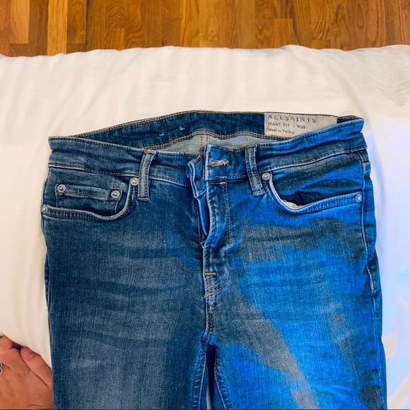All Saints Mast Fit Blue Jeans - Picture 5 of 7